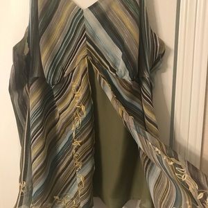 EUC Green &Gold Camisole Type Blouse 20